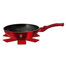 BERLINGERHAUS Pánev WOK s mramorovým povrchem 30 cm Burgundy Metallic Line BH-6166