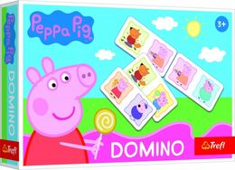 Domino papírové Prasátko Peppa/Peppa Pig 21 kartiček společenská hra v krabici 21x14x4cm