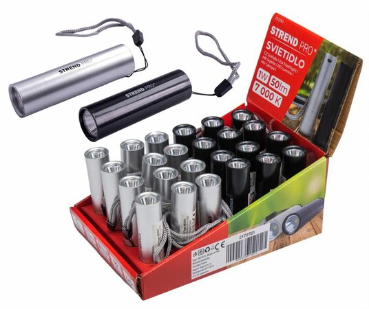 Strend Pro NX1051   Flashlight svítilna 1W LED USB nabíjecí (2172761)