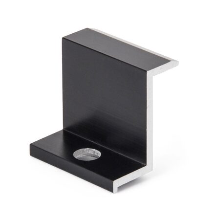 Úchyt panelu G21 krajní černý, pro panel 35 mm 4 x 4 x 3,5 cm s otvorem M8