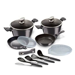 BERLINGERHAUS Sada nádobí s mramorovým povrchem 13 ks Carbon PRO Line BH-7059