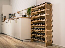 Regál na víno G21 na 72 lahví, bambusový