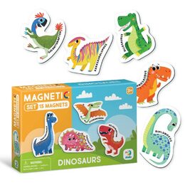 Magnetická hra Dinosauři 15ks v krabičce 17x11x3cm