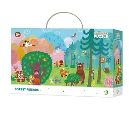Puzzle Přátelé z lesa 45x31cm 80 dílků v krabici 25x16x6,5cm