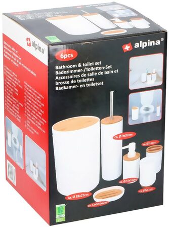 ALPINA Doplňky do koupelny a wc sada 6 ks ED-212686