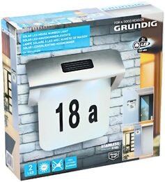 GRUNDIG Číslo popisné na dům LED solární nerez ED-219181