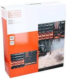 BLACK+DECKER Závěsná stěna na nářadí s příslušenstvím sada 43 ksED-223943