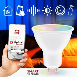 ALPINA Chytrá žárovka LED RGB WIFI bílá + barevná GU10ED-225431