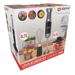 ALPINA Tyčový mixér sada 4v1 nerez ocel 1000W ED-247346