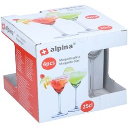 ALPINA Sklenice na margaritu a koktejly 250 ml sada 4 ks ED-249632