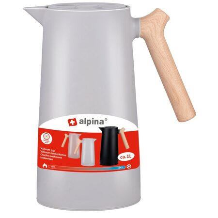 ALPINA Termoska servírovací skleněný vnitřek 1 l béžová ED-223410bezo