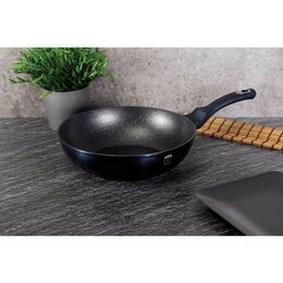 BERLINGERHAUS Wok s mramorovým povrchem 28 cm Metallic Line Aquamarine Edition BH-1875