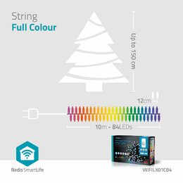 Nedis WIFILX01C84 SmartLife světelný řetěz | Tětiva | Wi-Fi | RGB | 84 LED's | 1