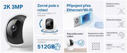 Kamera TP-Link Tapo C212 IP, 3MPx, WiFi, přísvit