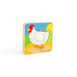 Bigjigs Toys Puzzle Životní cyklus slepice