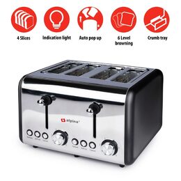 ALPINA Topinkovač na 4 topinky 1500 W ED-226997
