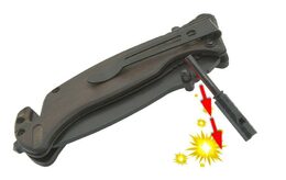 Nůž Cattara BLACK BLADE zavírací s pojistkou 21,7 cm