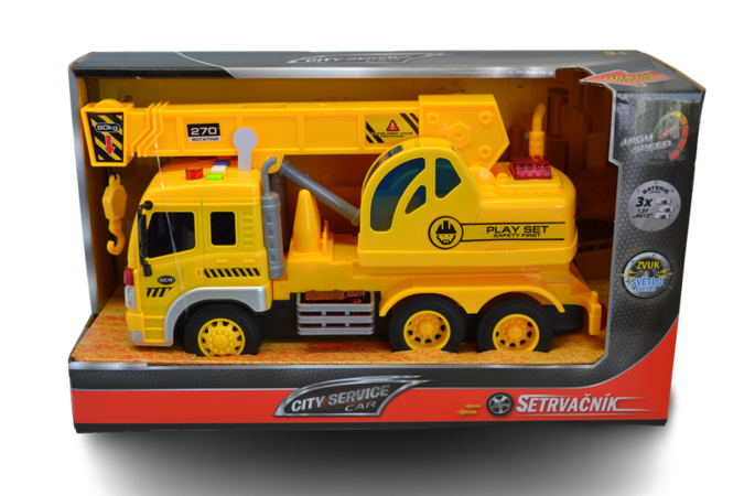 CITY SERVICE CAR - 1:16 Nákladní auto - Jeřáb