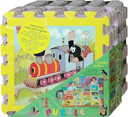 Pěnové puzzle Krtek 30x30cm asst 4 barvy 8ks v sáčku