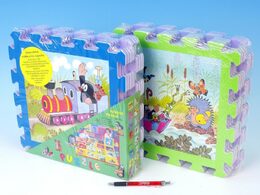 Pěnové puzzle Krtek 30x30cm asst 4 barvy 8ks v sáčku