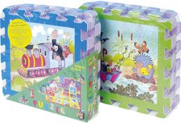Pěnové puzzle Krtek 30x30cm asst 4 barvy 8ks v sáčku
