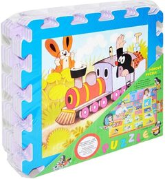 Pěnové puzzle Krtek 30x30cm asst 4 barvy 8ks v sáčku
