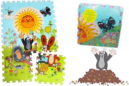 Pěnové puzzle Krtek 30x30cm asst 4 barvy 8ks v sáčku