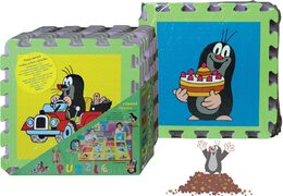 Pěnové puzzle Krtek 30x30cm asst 4 barvy 8ks v sáčku