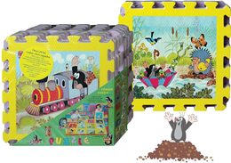 Pěnové puzzle Krtek 30x30cm asst 4 barvy 8ks v sáčku