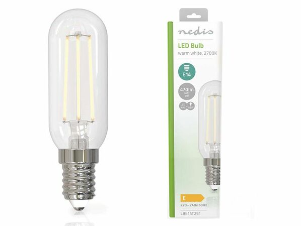 Nedis LBE14T251 E14/4W LED trubková 2700K teplá uni lednice digestoř