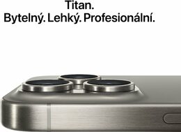 Mobilní telefon Apple iPhone 15 Pro 256GB přírodní titan