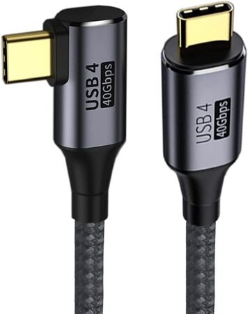 Kabel GEN 3x2 USB4™ 40Gbps 8K@60Hz Thunderbolt 3 zahnutý, 1,2m