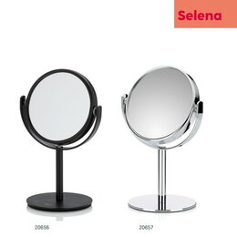 KELA Stojací zrcadlo Selena kov černá KL-20656