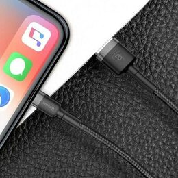 Datový kabel Baseus Cafule Lightning 0,5m 2,4A šedo-černý