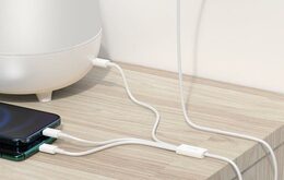 Datový kabel Baseus Superior 3v1 microUSB+Lightning+USB-C 1,5m 3,5A bílý