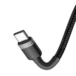 Datový kabel Baseus Cafule USB-C PD2.0 1m 60W (20V 3A) šedo-černý