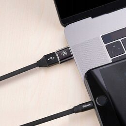 Adaptér Baseus z USB-A na USB-C černý