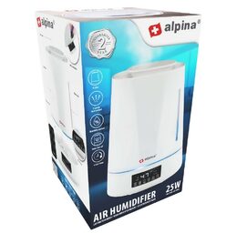 ALPINA Zvlhčovač vzduchu s LED displejem 4 L bíláED-247411