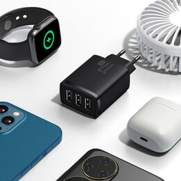Nabíječka do sítě Baseus Compact 3xUSB 17W černá