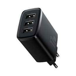 Nabíječka do sítě Baseus Compact 3xUSB 17W černá