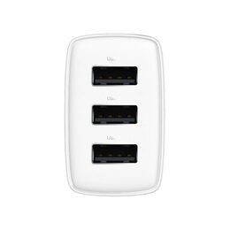 Nabíječka do sítě Baseus Compact 3xUSB 17W bílá