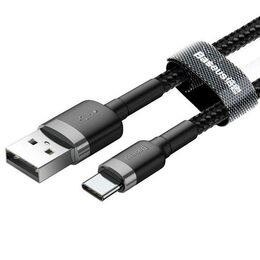 Datový kabel Baseus Cafule USB-C 2m 2A šedo-černý