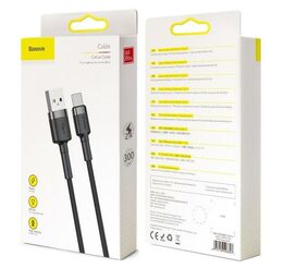 Datový kabel Baseus Cafule USB-C 3m 2A šedo-černý