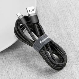 Datový kabel Baseus Cafule USB-C 1m 3A šedo-černý