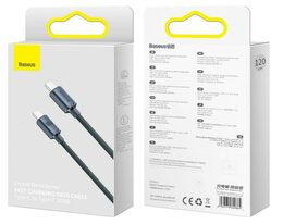 Datový kabel Baseus Crystal Shine Series USB-C - USB-C 1,2m 100W (20V/5A) černý