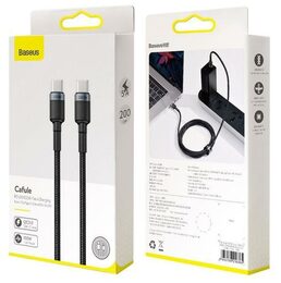 Datový kabel Baseus Cafule USB-C PD2.0 100W 2m 20V 5A šedo-černý