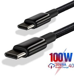 Rychlonabíjecí datový kabel Baseus Tungsten Gold 100W 1m USB-C na USB-C černý