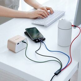 Datový kabel Baseus 4v1 microUSB+USB-C+2xLightning 1,2m 3,5A černý
