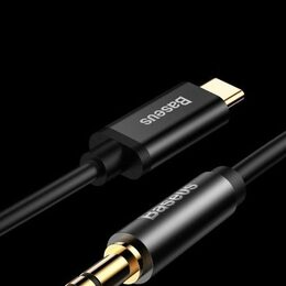 Audio kabel Baseus Yiven z USB-C na Jack 3,5mm jack černý