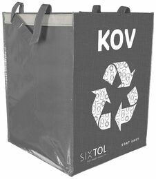 Sada Sixtol Tašky na tříděný odpad Sort Easy 4 Metal, 30 x 30 x 40 cm, 4 x 36 l, 4 ks